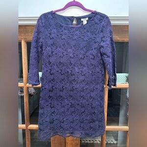 XXI‎ Elegant Lace Dress in Navy Blue Lined Size Medium